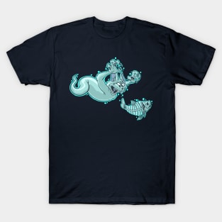 Ghost cat halloween T-Shirt